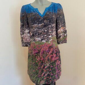 Silk landscape dress from Anthropologie - Meadow Rue